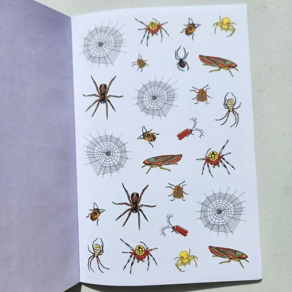 Nature Anatomy Sticker Book Julia Rothman 750 Stickers birds, feathers, wildflow
